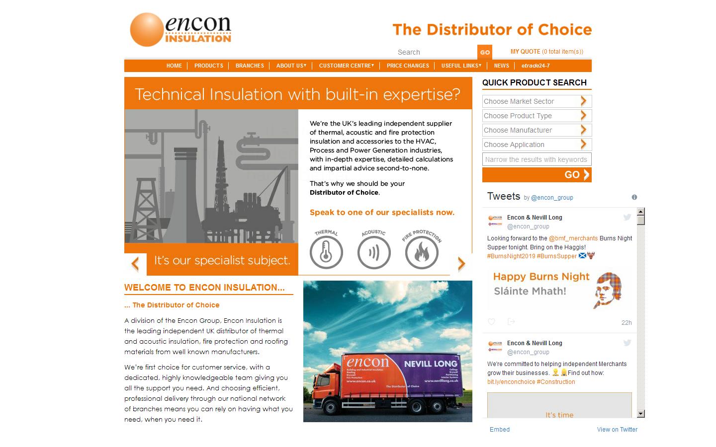 Encon Insulations Ltd Website