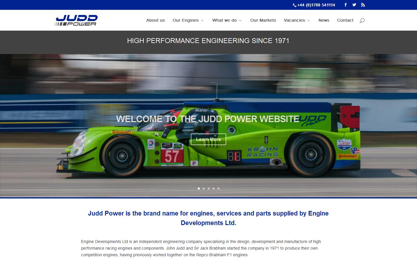 Engine Developments Ltd Website