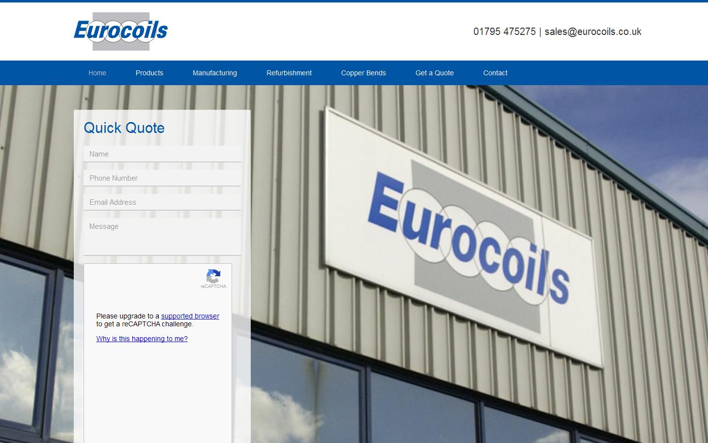 Eurocoils Website