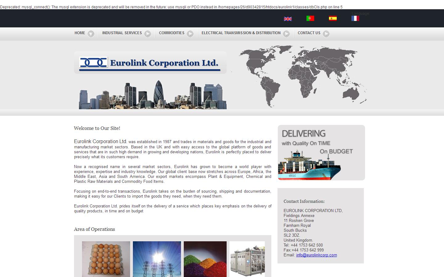Eurolink Corporation Ltd Website