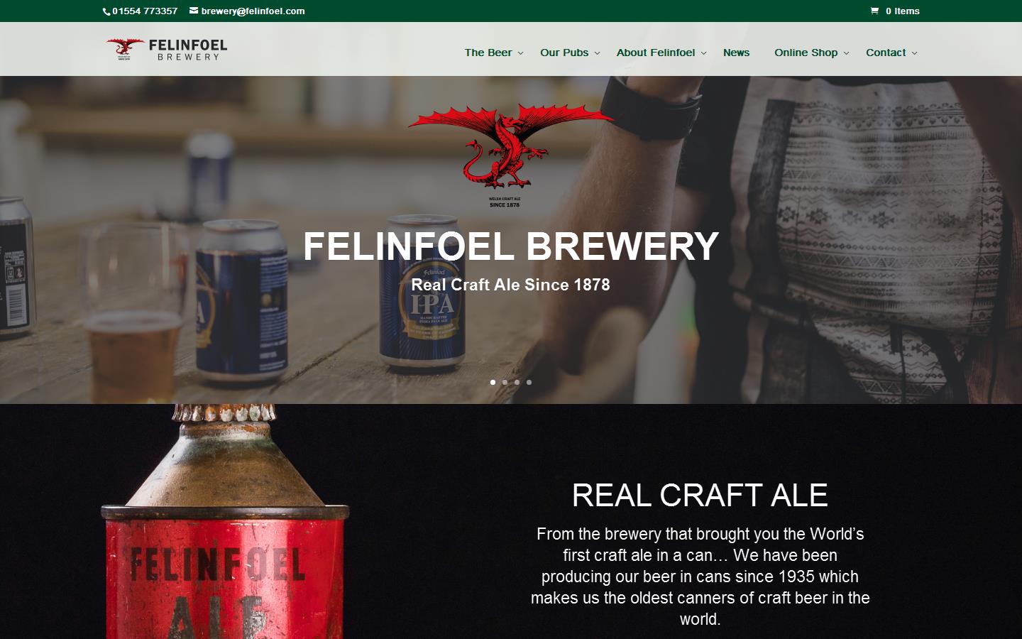 Felinfoel Brewery Co. Ltd Website