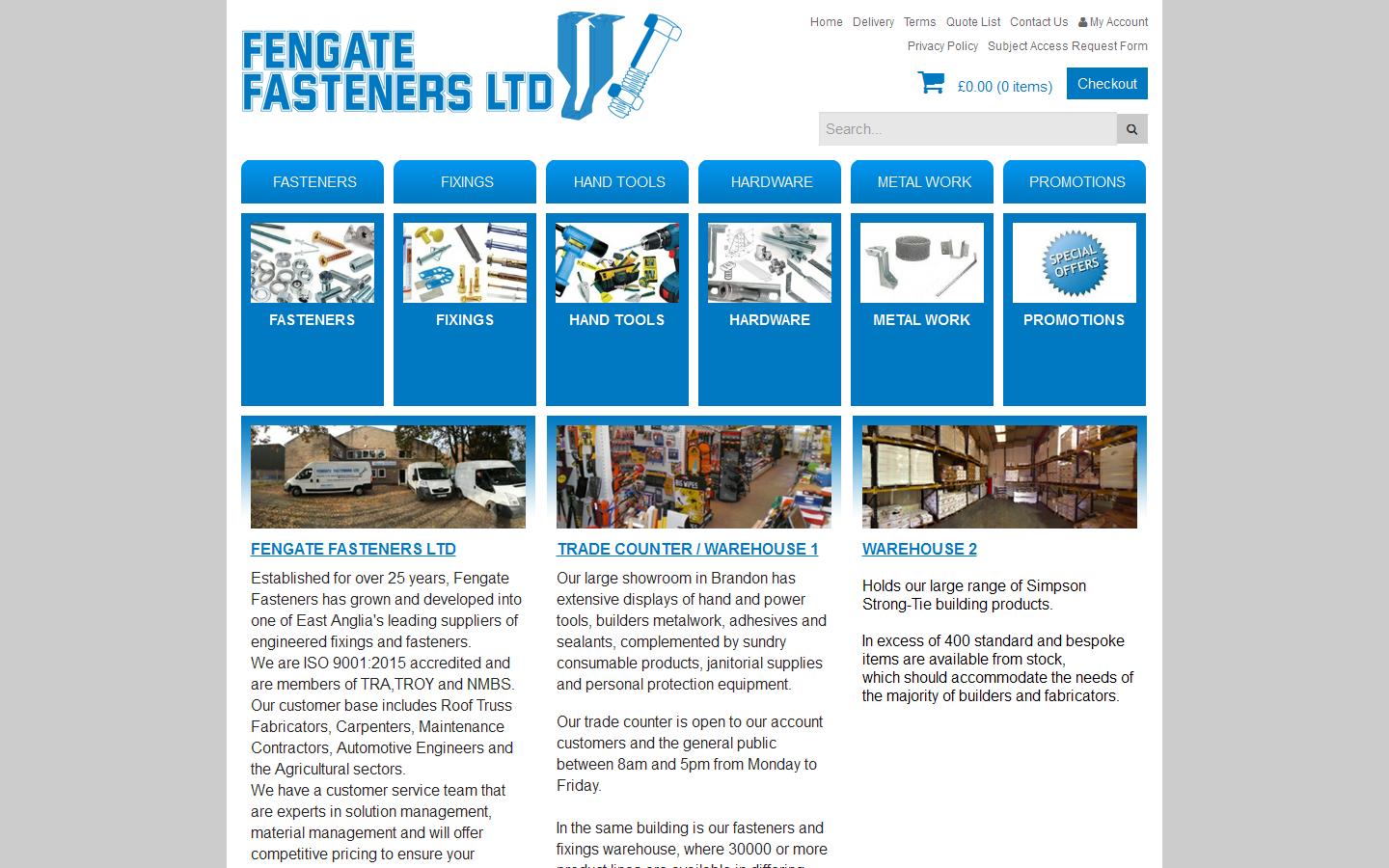 Fengate Fasteners Ltd Website