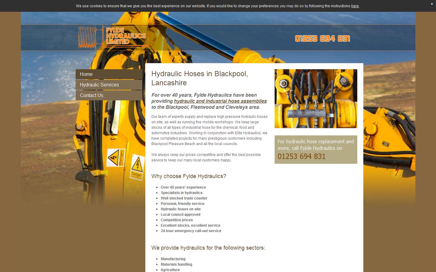 Fylde Hydraulics Ltd Website