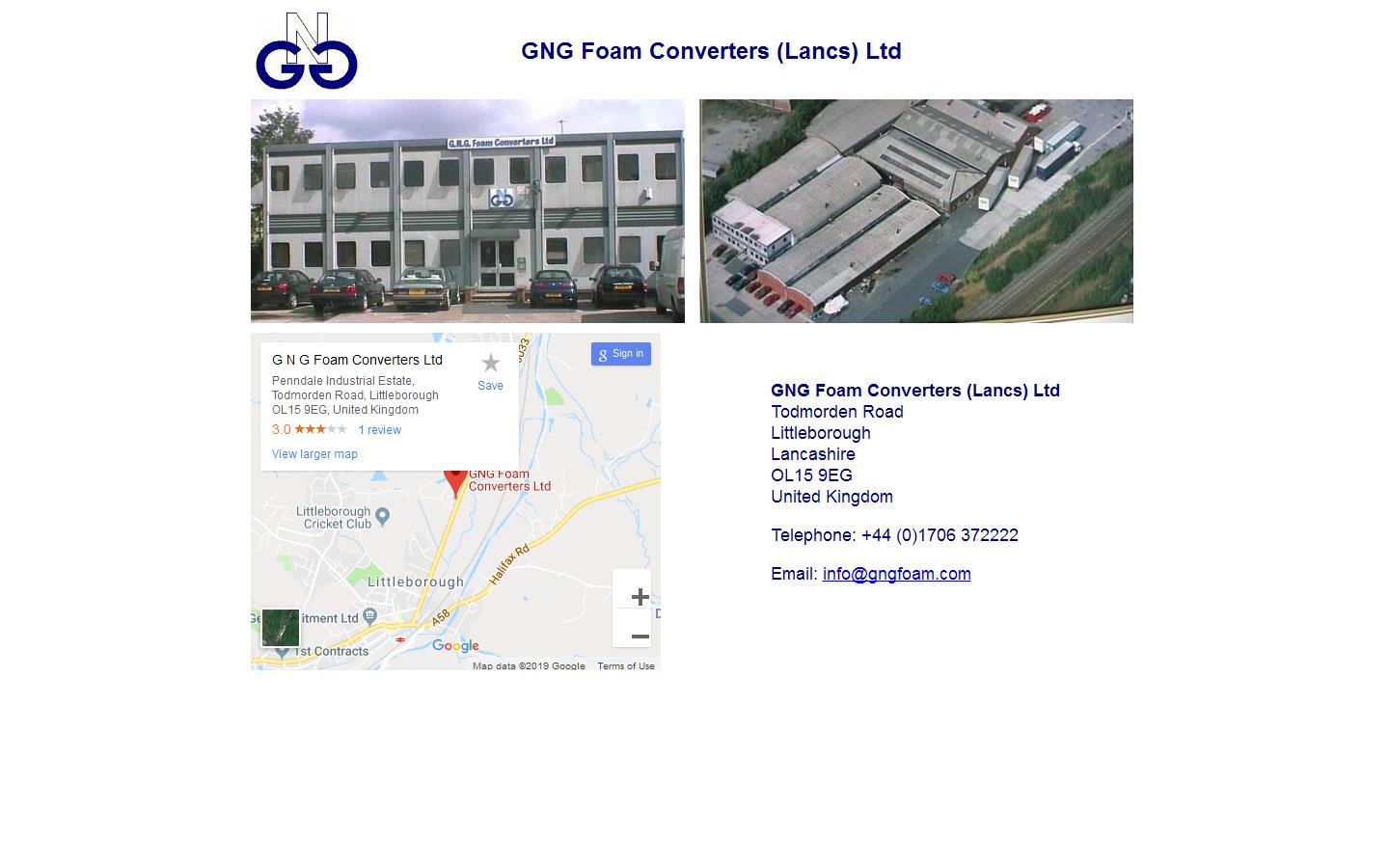 G N G Foam Converters Lancs Ltd Website