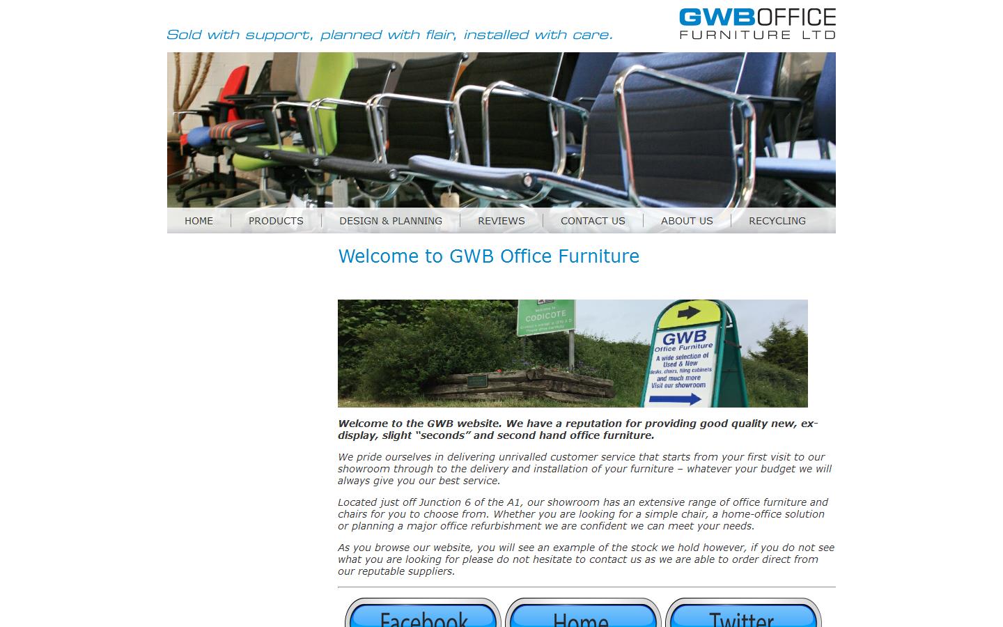 G W B Office Furniture Ltd Website