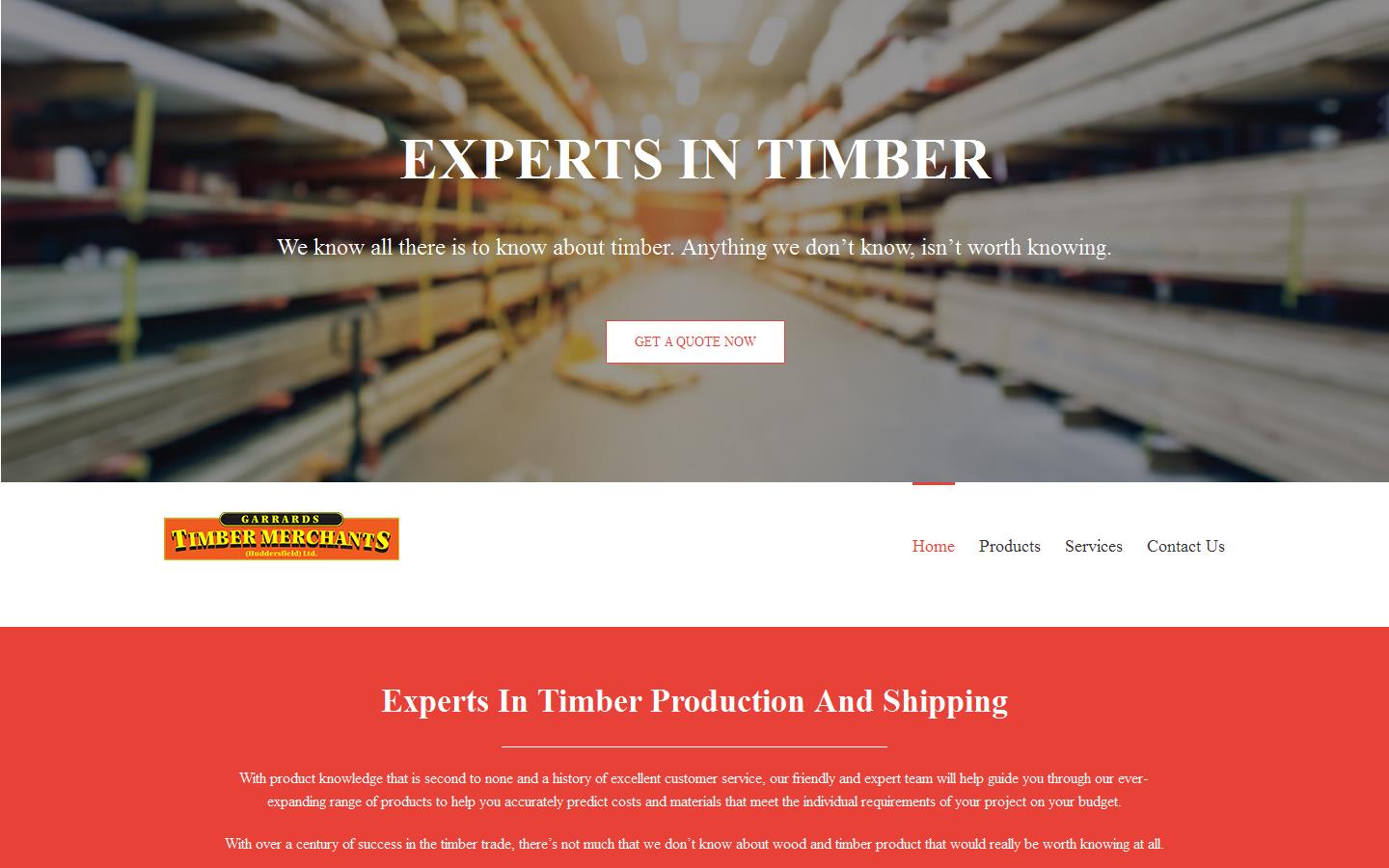 Garrards Timber Merchants Website