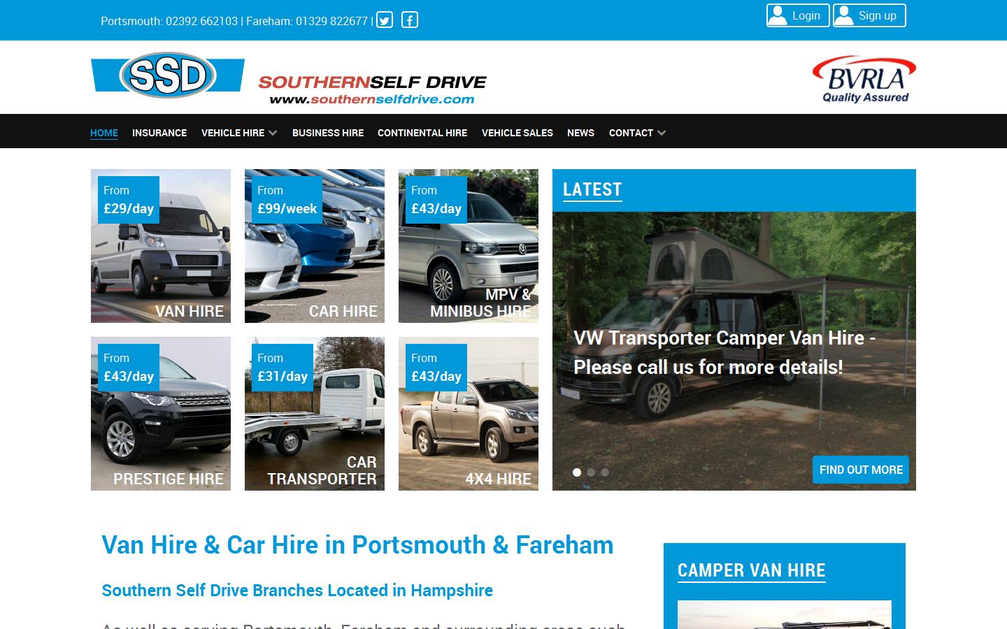 Southern Self Drive Website