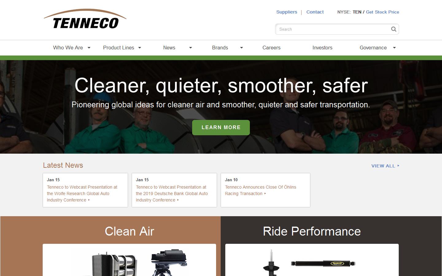 Tenneco-walker UK Ltd Website
