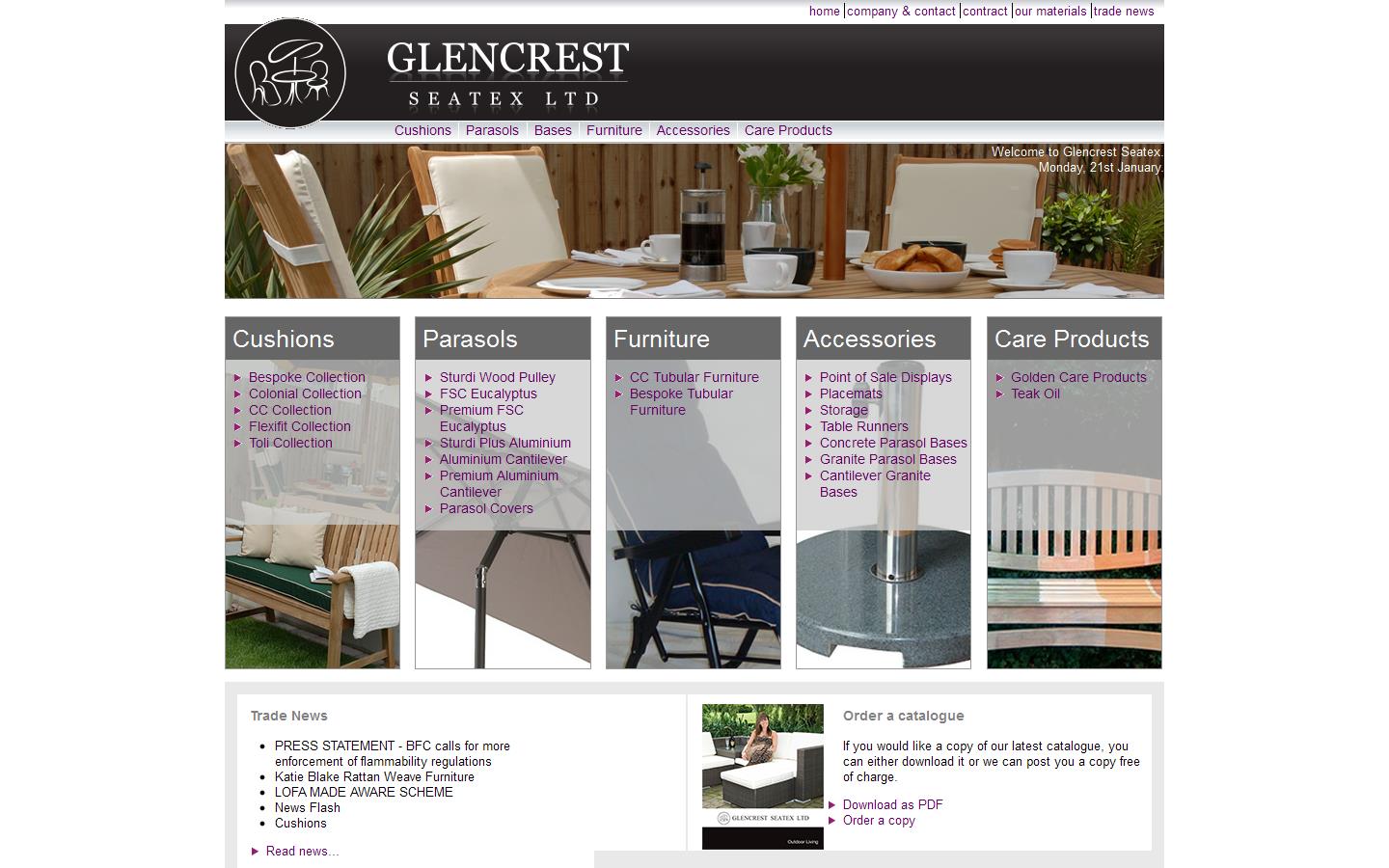 Glencrest Seatex Ltd Website