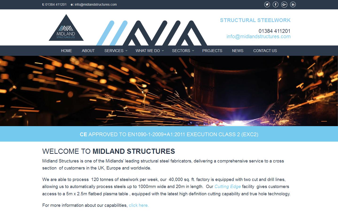Midland Structures Ltd Website