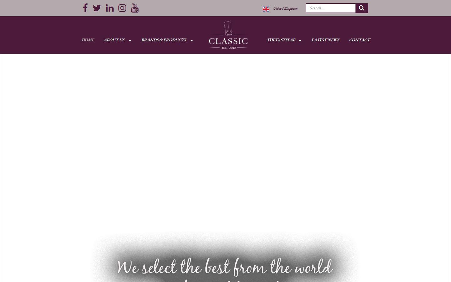 Classic Fine Foods Website