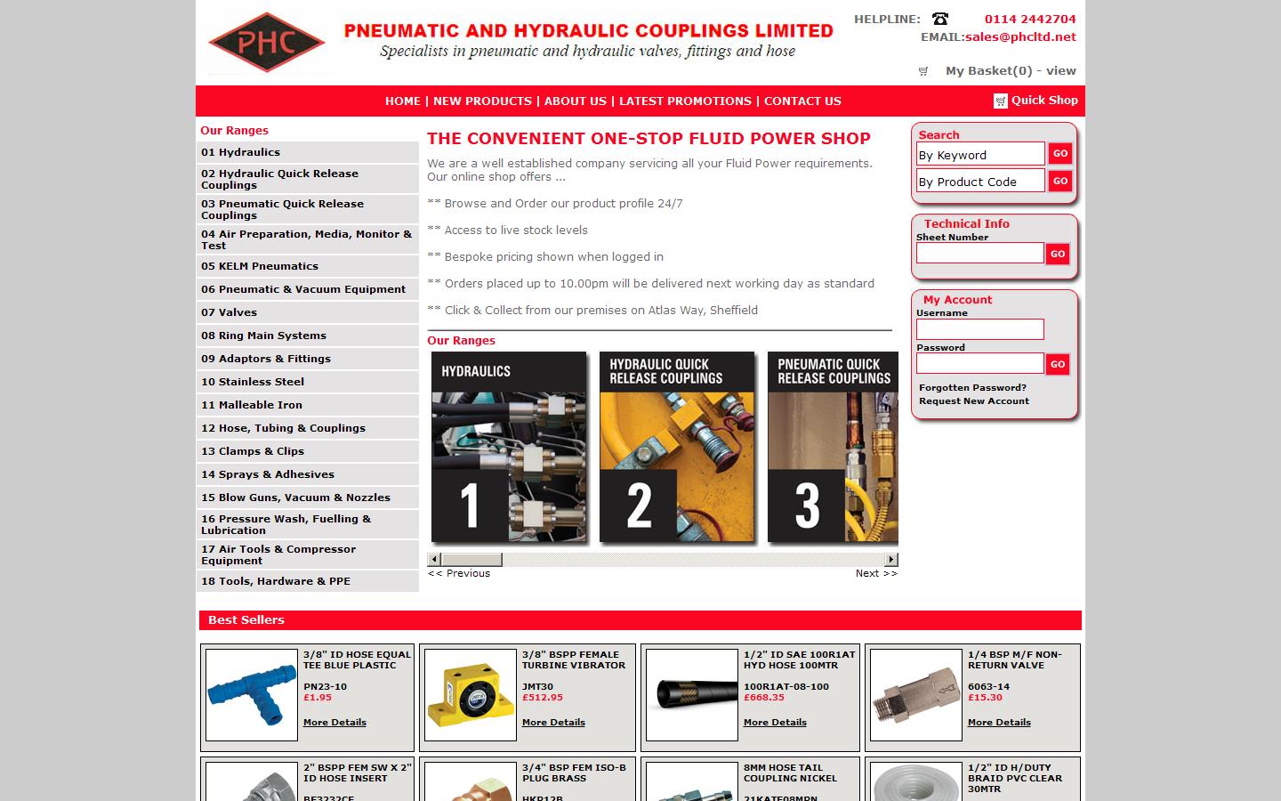 Pneumatic & Hydraulic Couplings Ltd Website