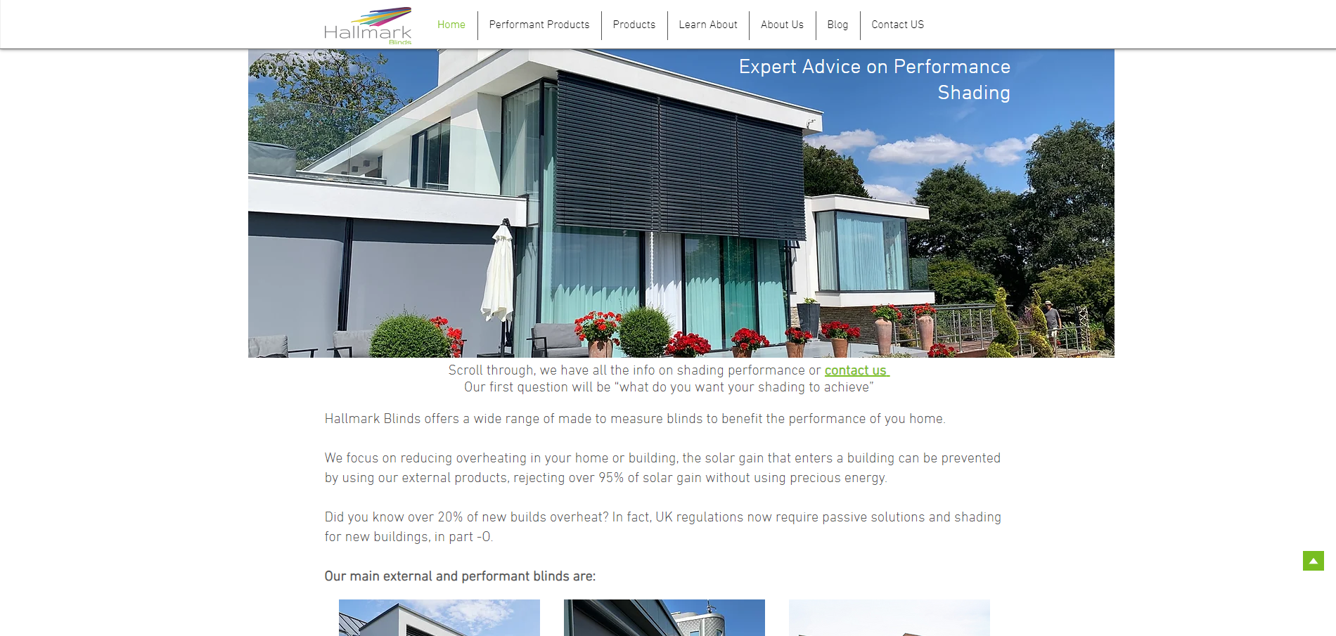 Hallmark Blinds Ltd Website