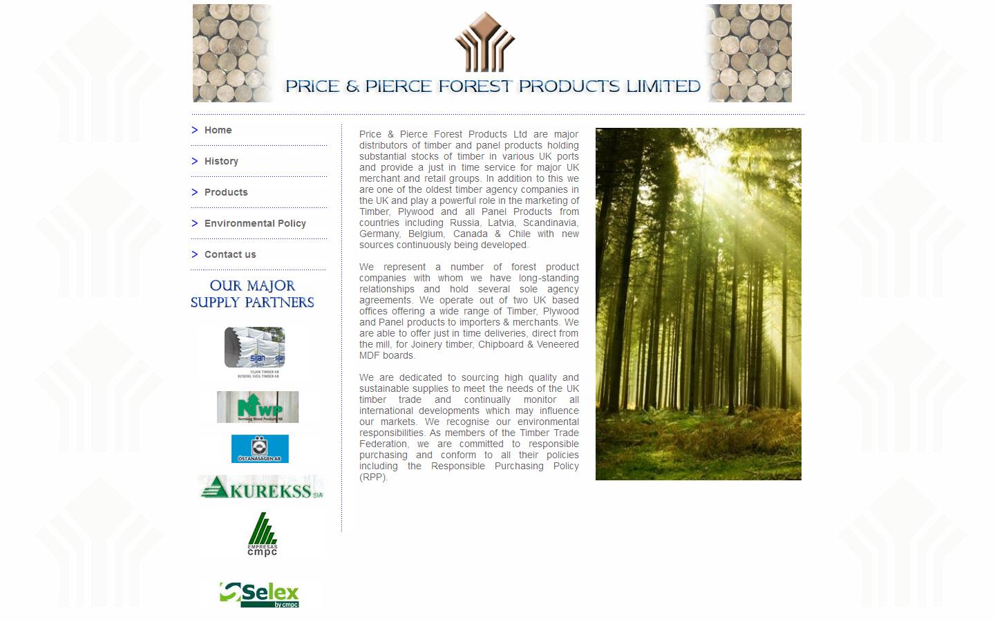 Price & Pierce Forest Products Website