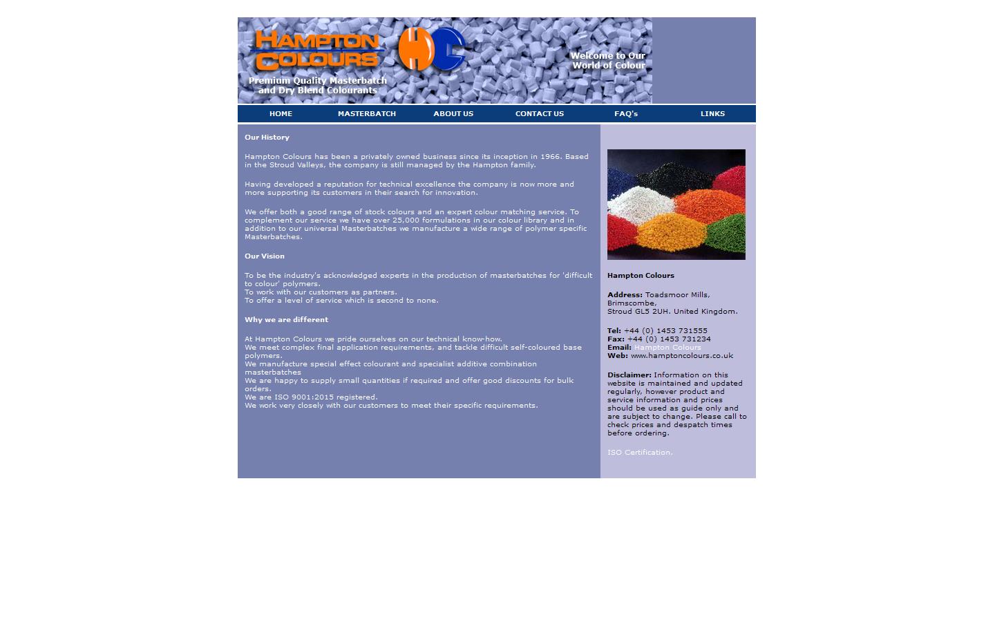 Hampton Colours Website