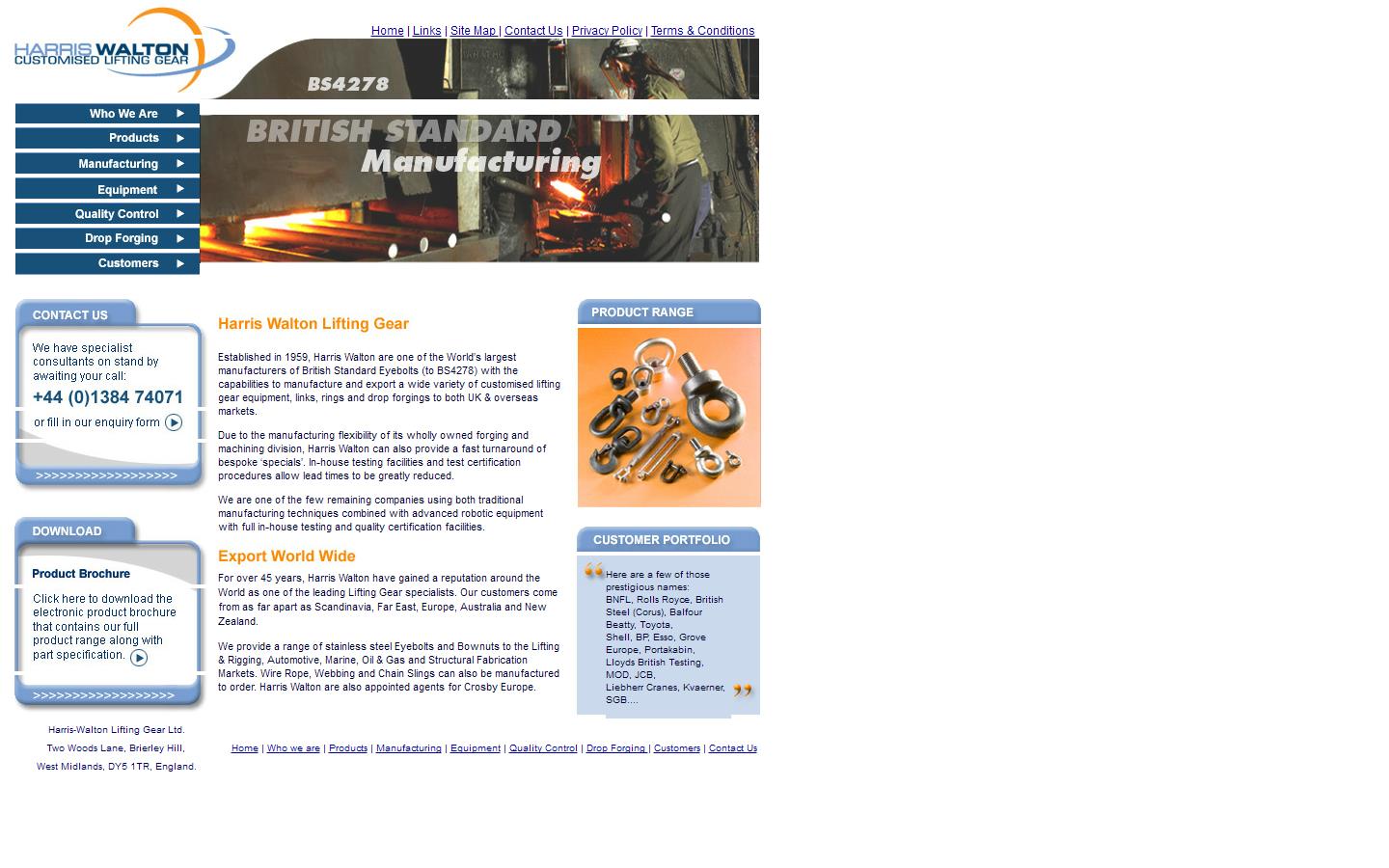 Harris Walton Lifting Gear Ltd Website