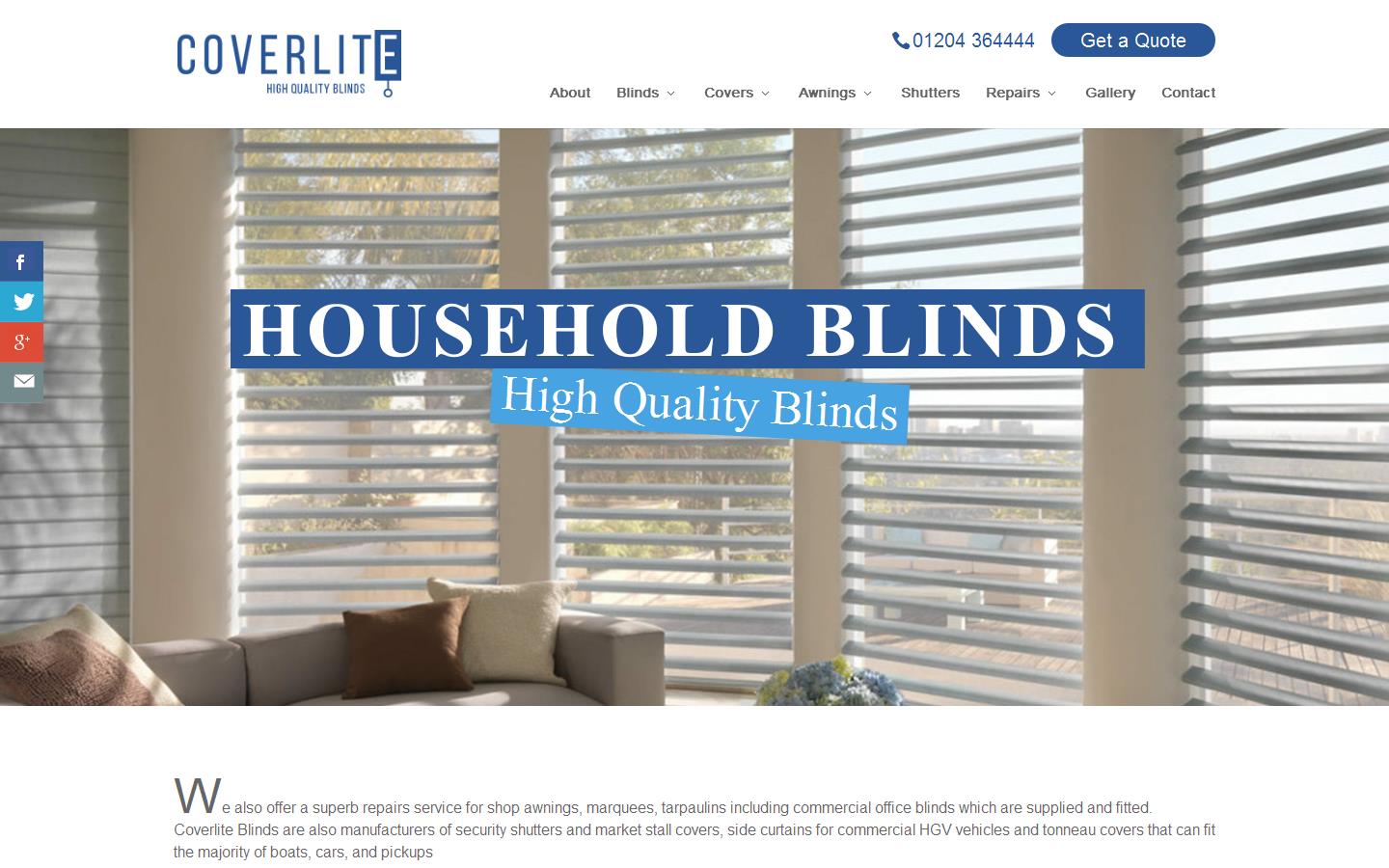 Coverlite Blinds Website