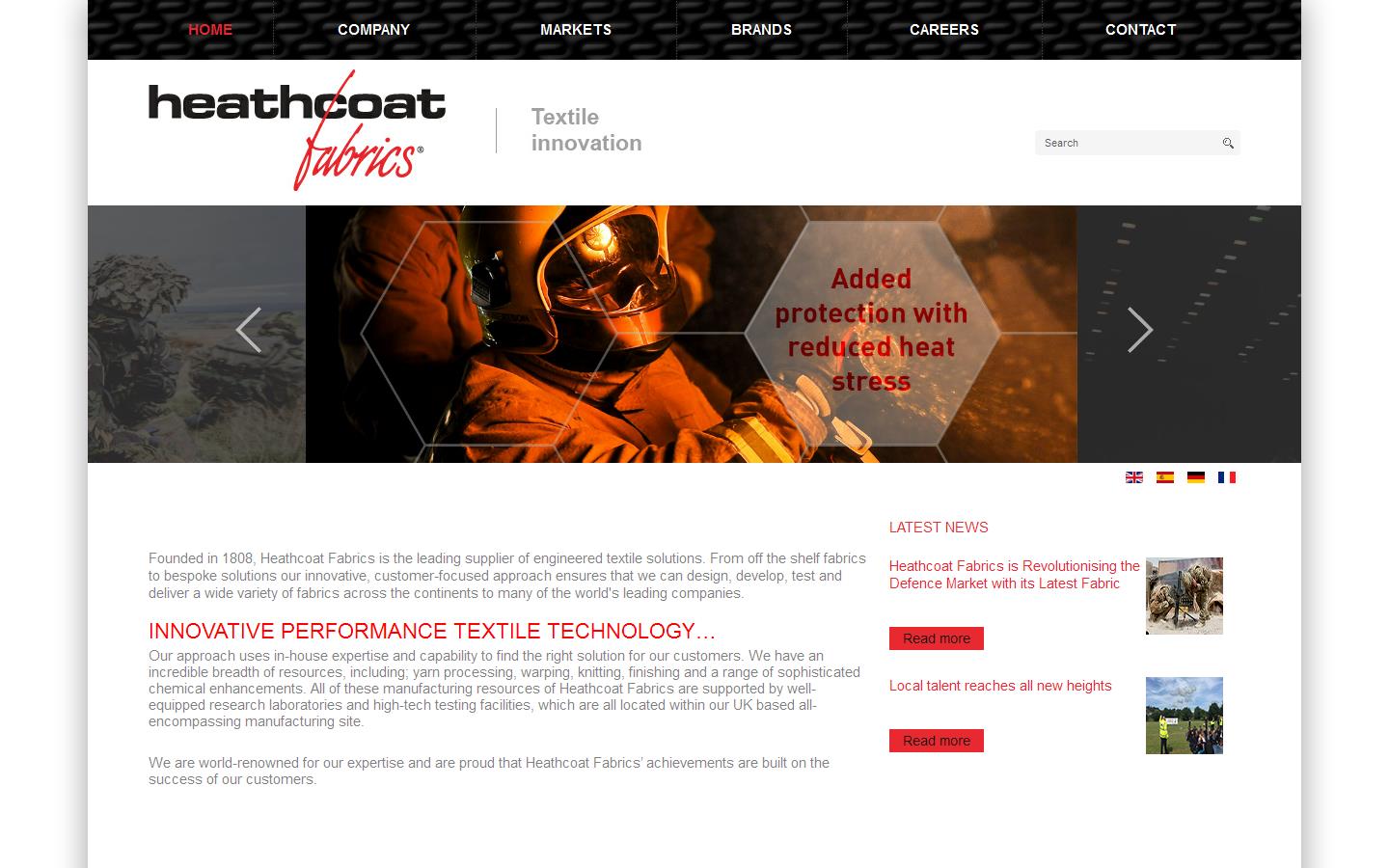 Heathcoat Fabrics Website