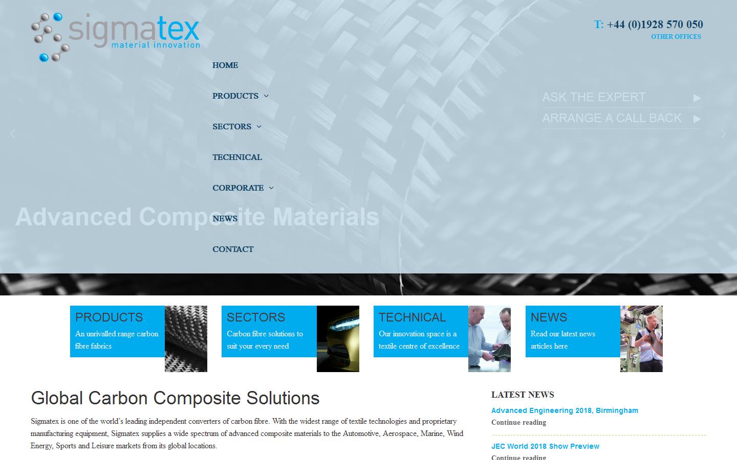 Sigmatex UK Ltd Website