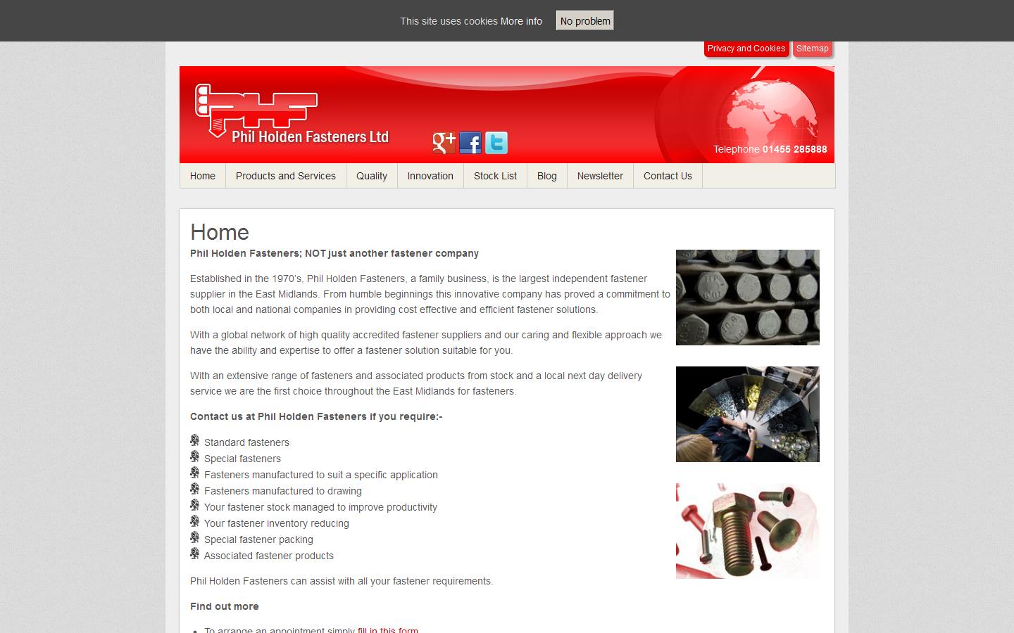 Phil Holden Fasteners Website