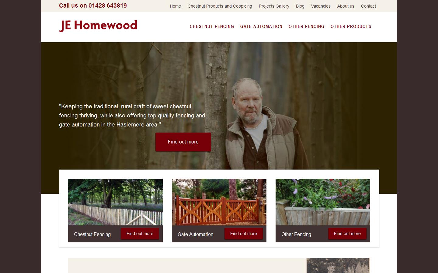 J E Homewood & Son Website