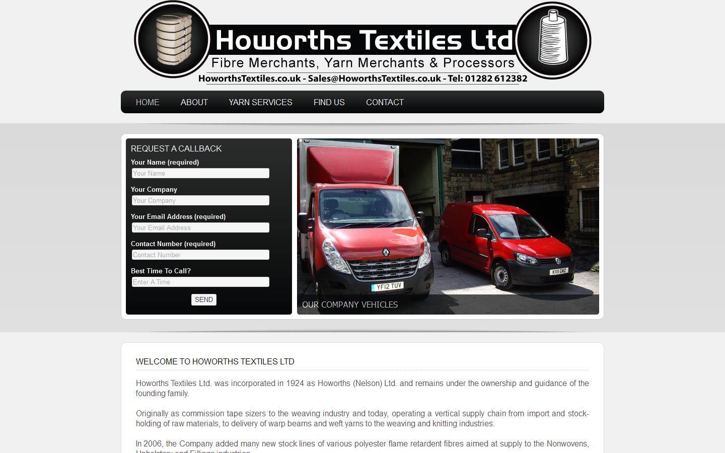 Howorths Textiles Ltd Website