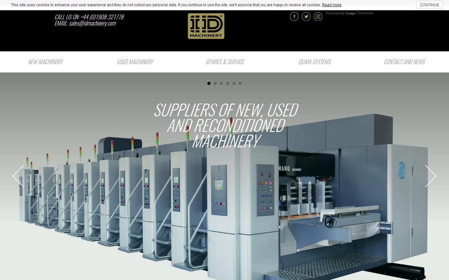 I D Machinery Website