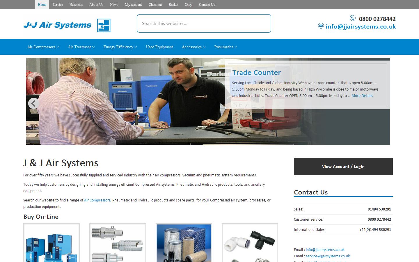 J & J Air Systems Website