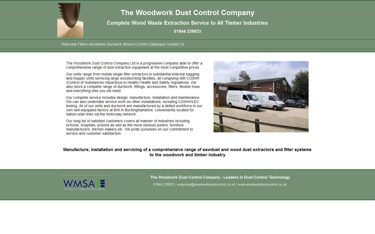 The Woodwork Dust Control Company Ltd Website