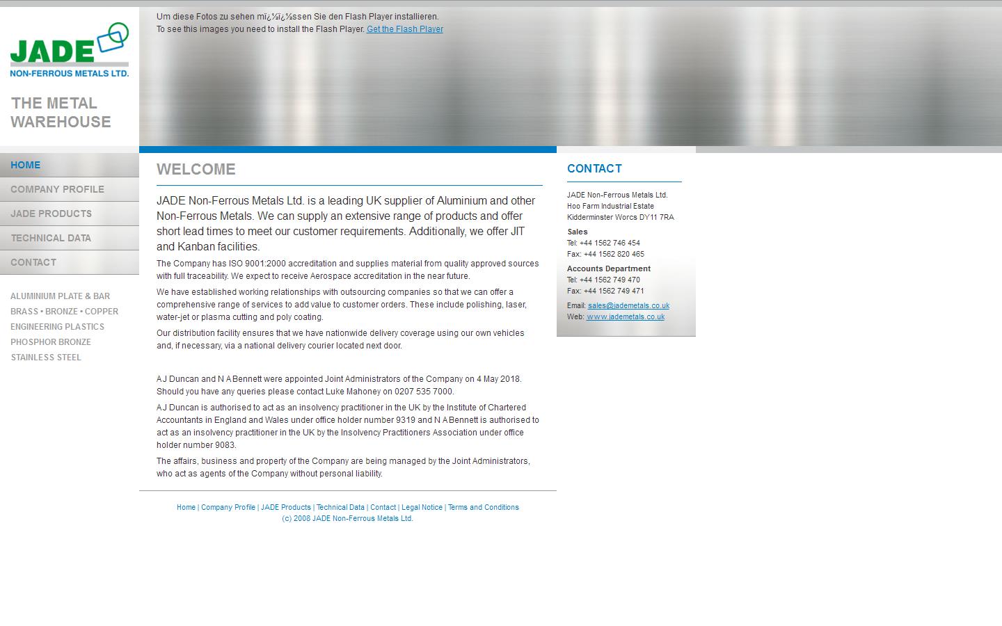 Jade Non-ferrous Metals Website