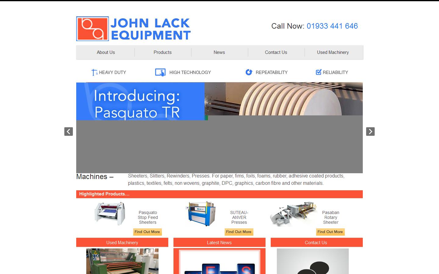 John Lack Equipment Website