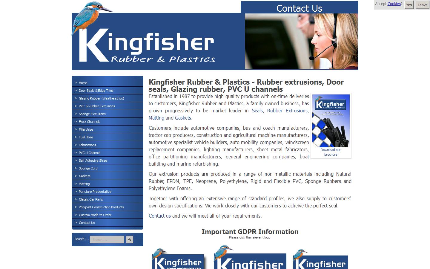 Kingfisher Rubber & Plastics Website