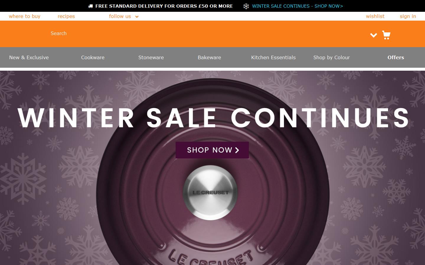 Le Creuset Website
