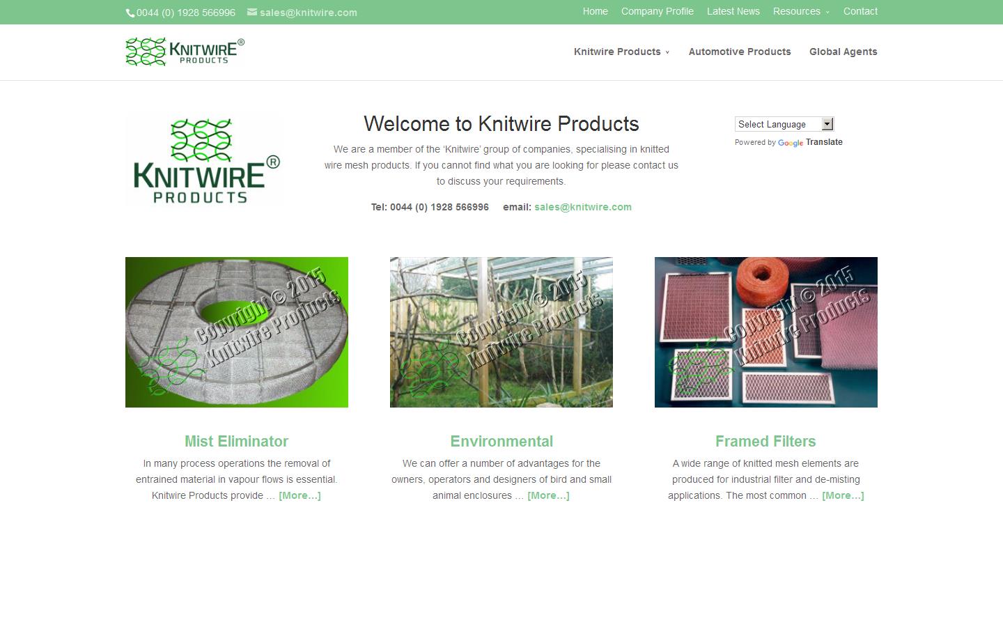Knitwire Products Website