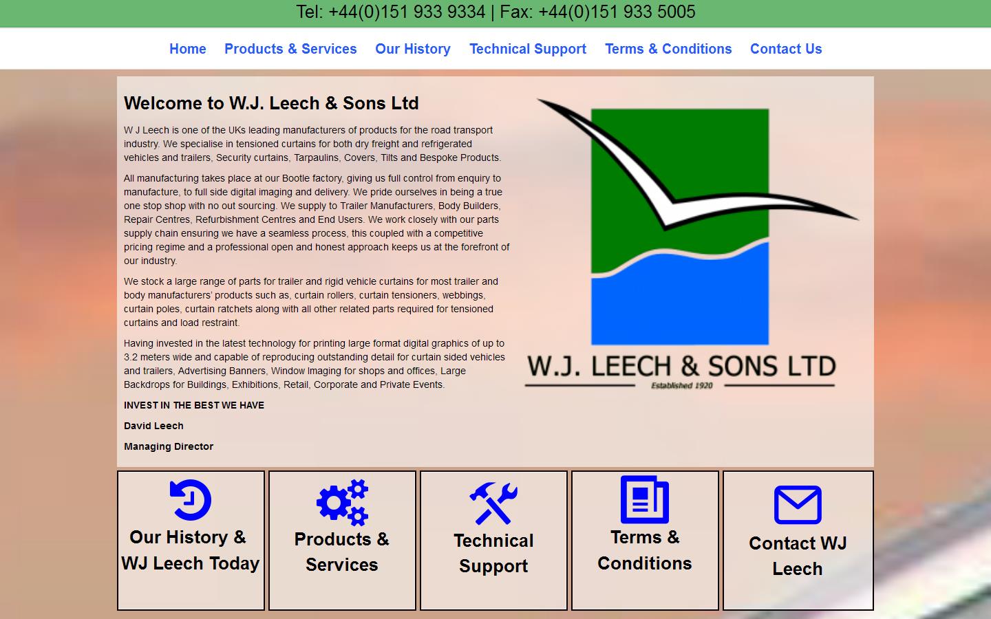 W J Leech & Sons Ltd Website