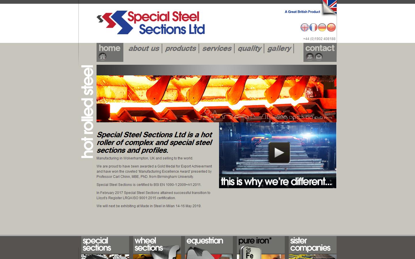 Special Steel Sections Website
