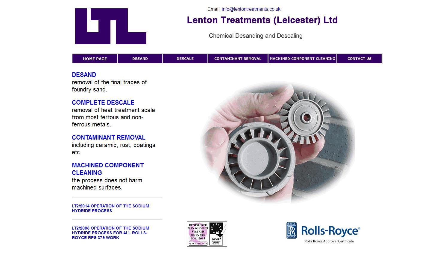 Lenton Treatment Leicester Ltd Website