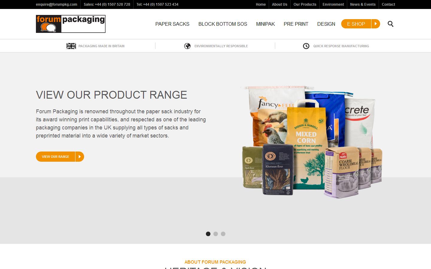 Forum Packaging Website