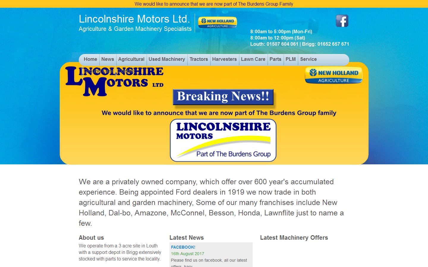 Lincolnshire Motors Ltd Website