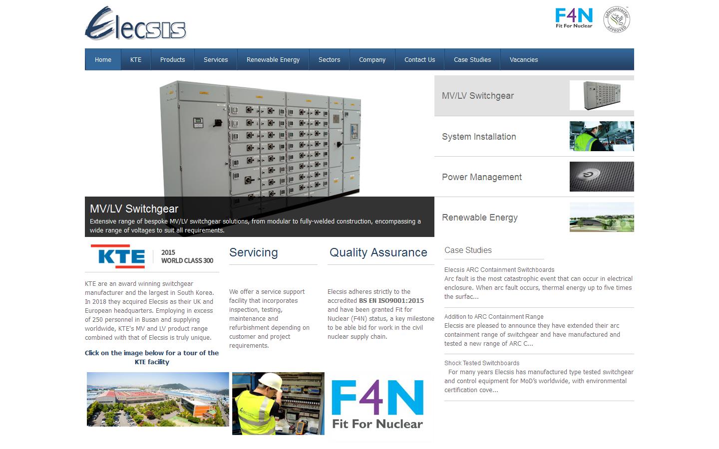Elecsis Switchgear Ltd Website