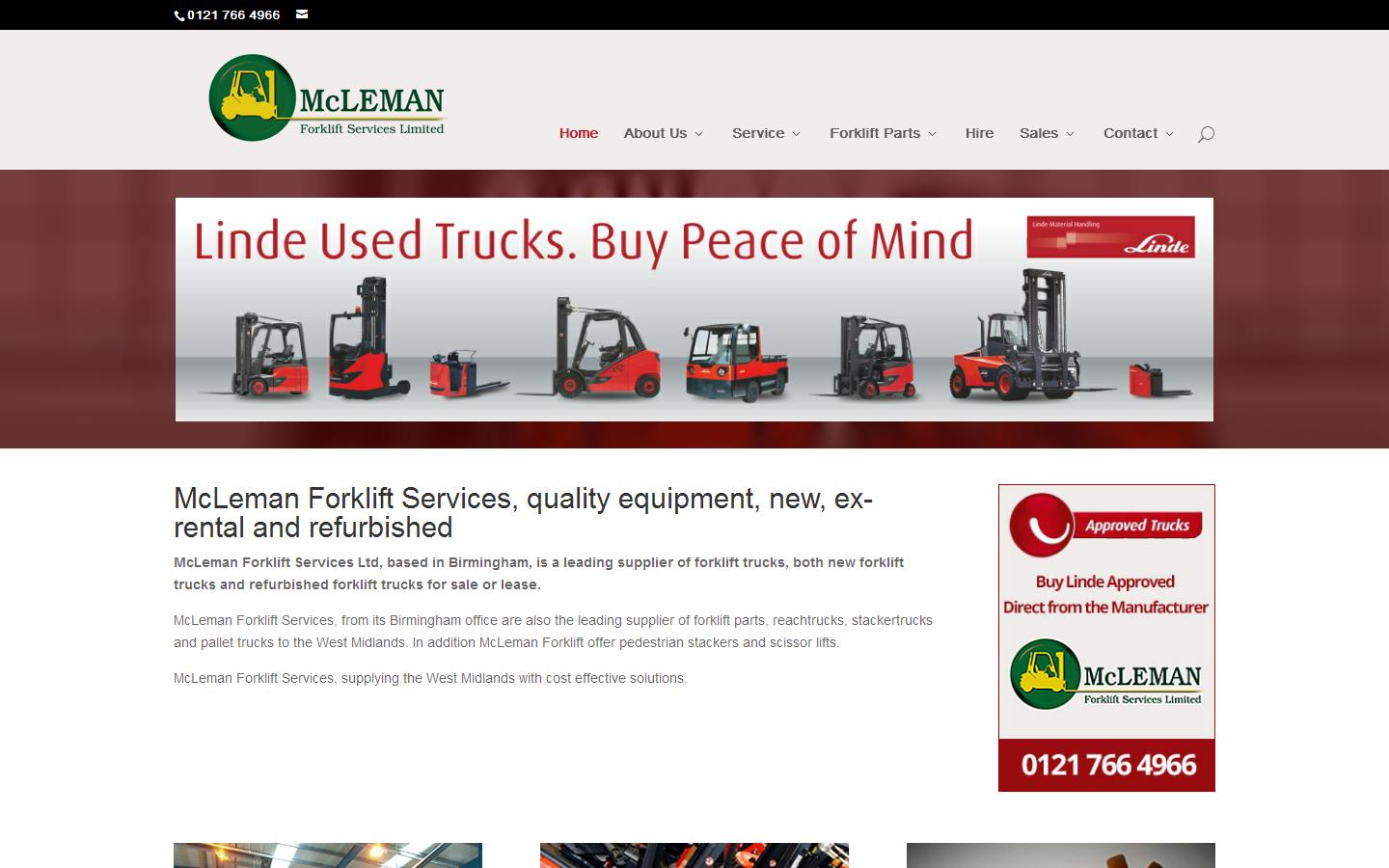 McLeman Forklift Services Ltd Website