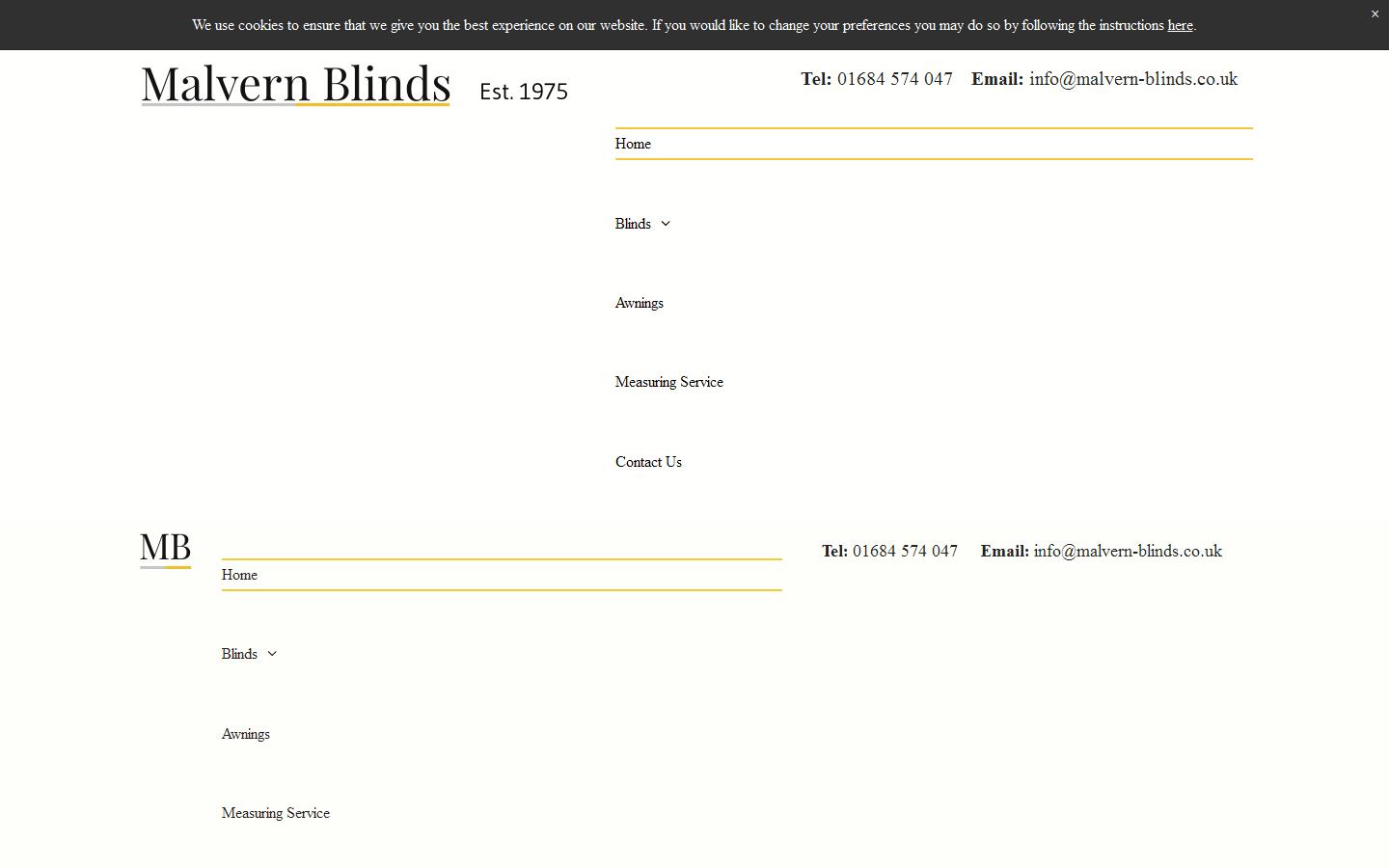 Malvern Blinds Website