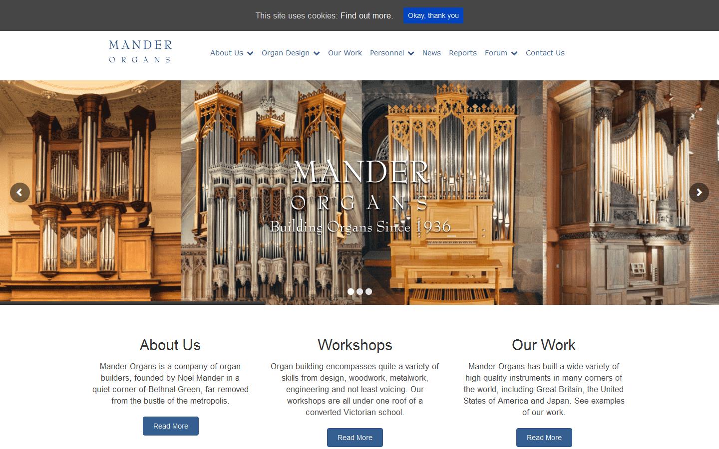 Mander Organs Website