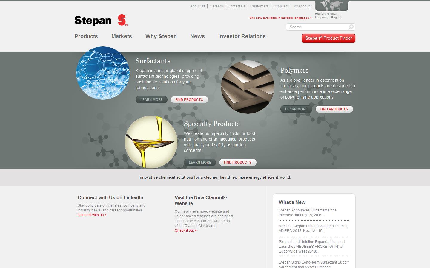 Stepan UK Ltd Website