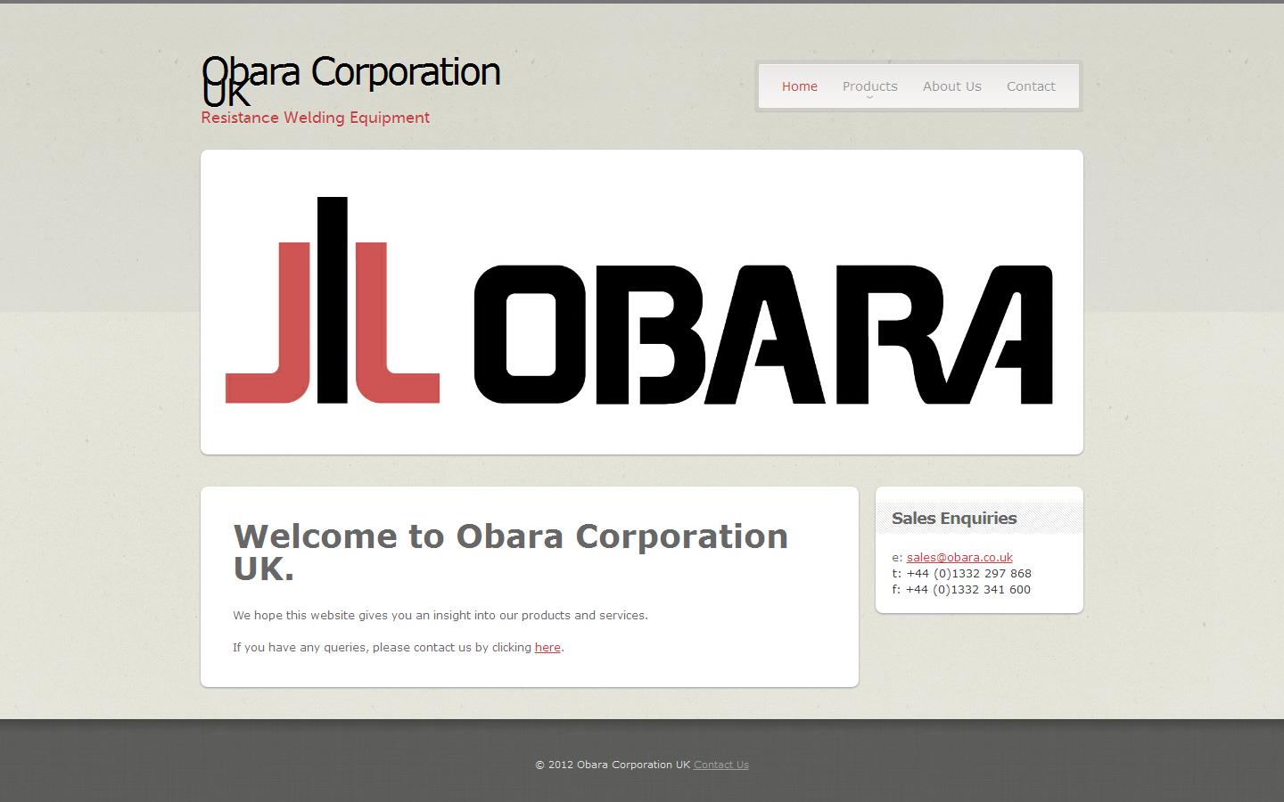 Obara UK Website