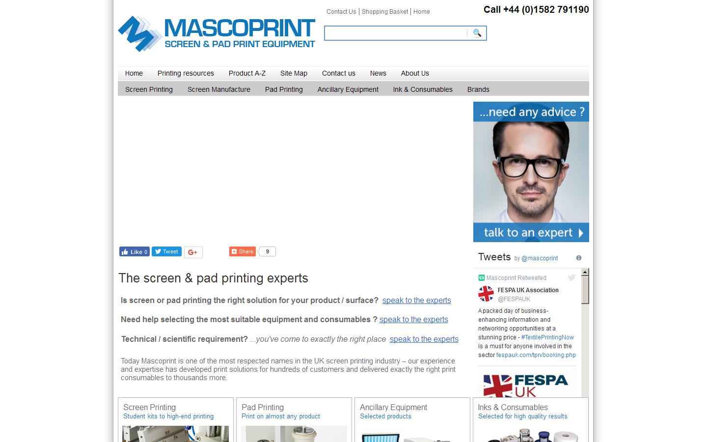 Mascoprint Developments Ltd Website