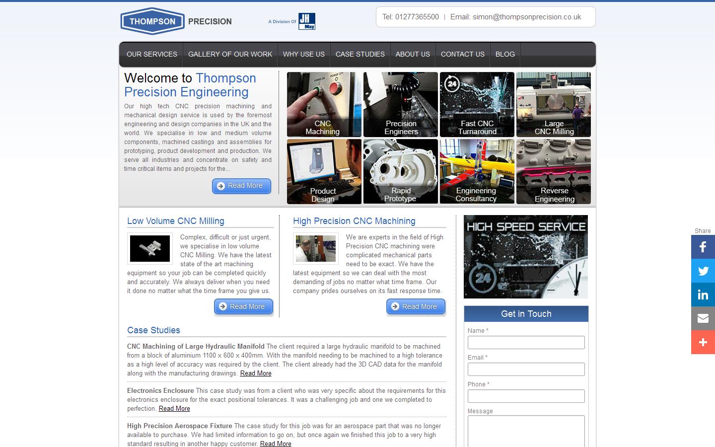 Thompson Precision Website