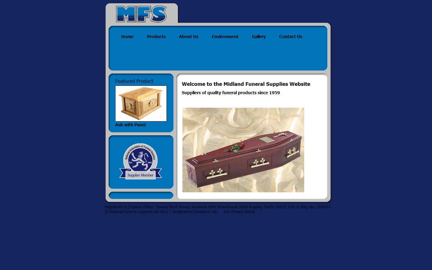 Midland Funeral Supplies Website