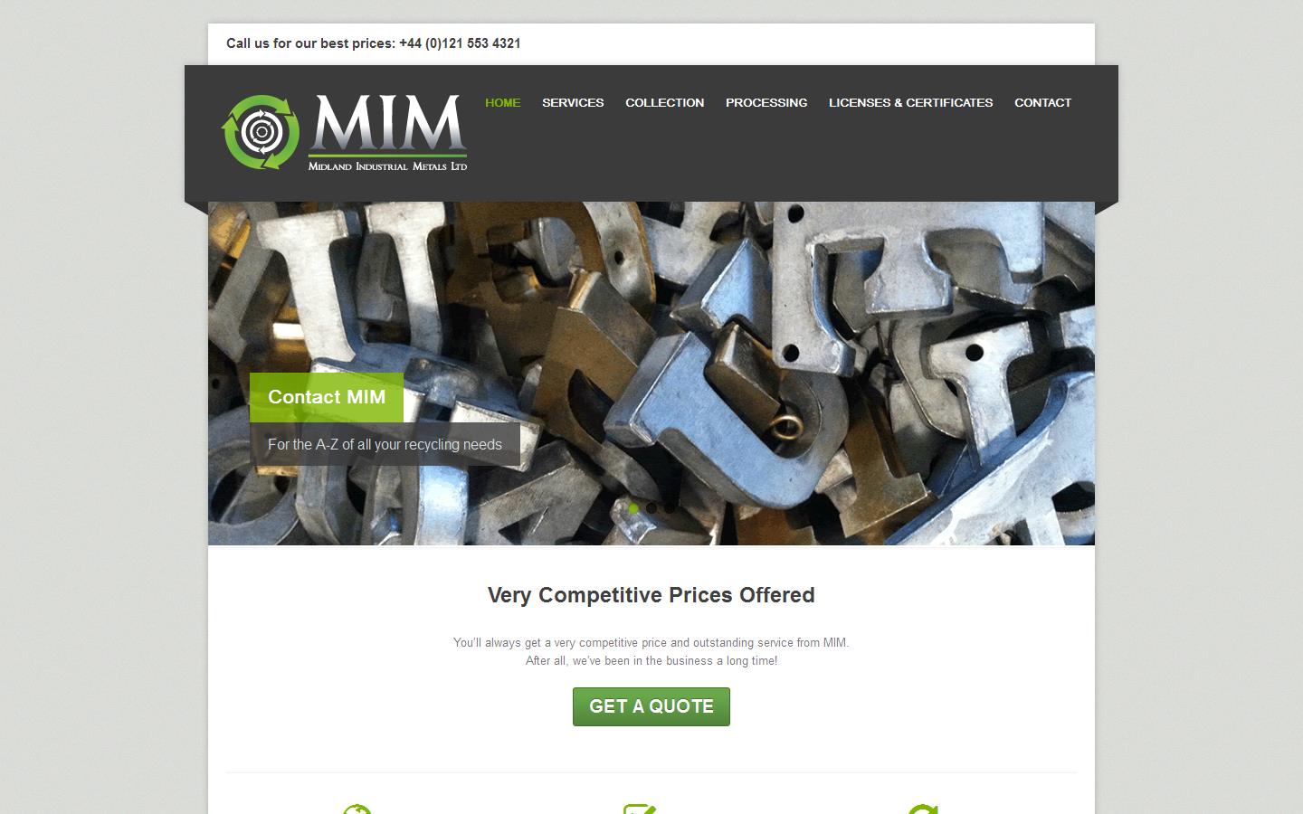 Midland Industrial Metals Ltd Website