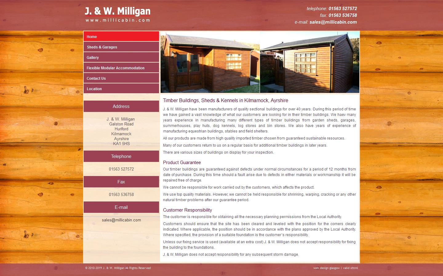 J & W Milligan Website
